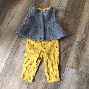 Quilted Peplum Vest with matching legging